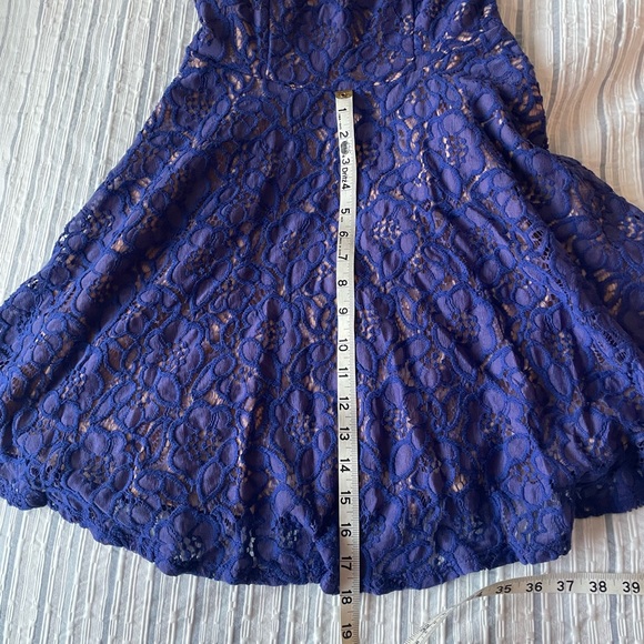 City Studio Royal Blue Lace Skater dress Size 9 - Picture 11 of 11